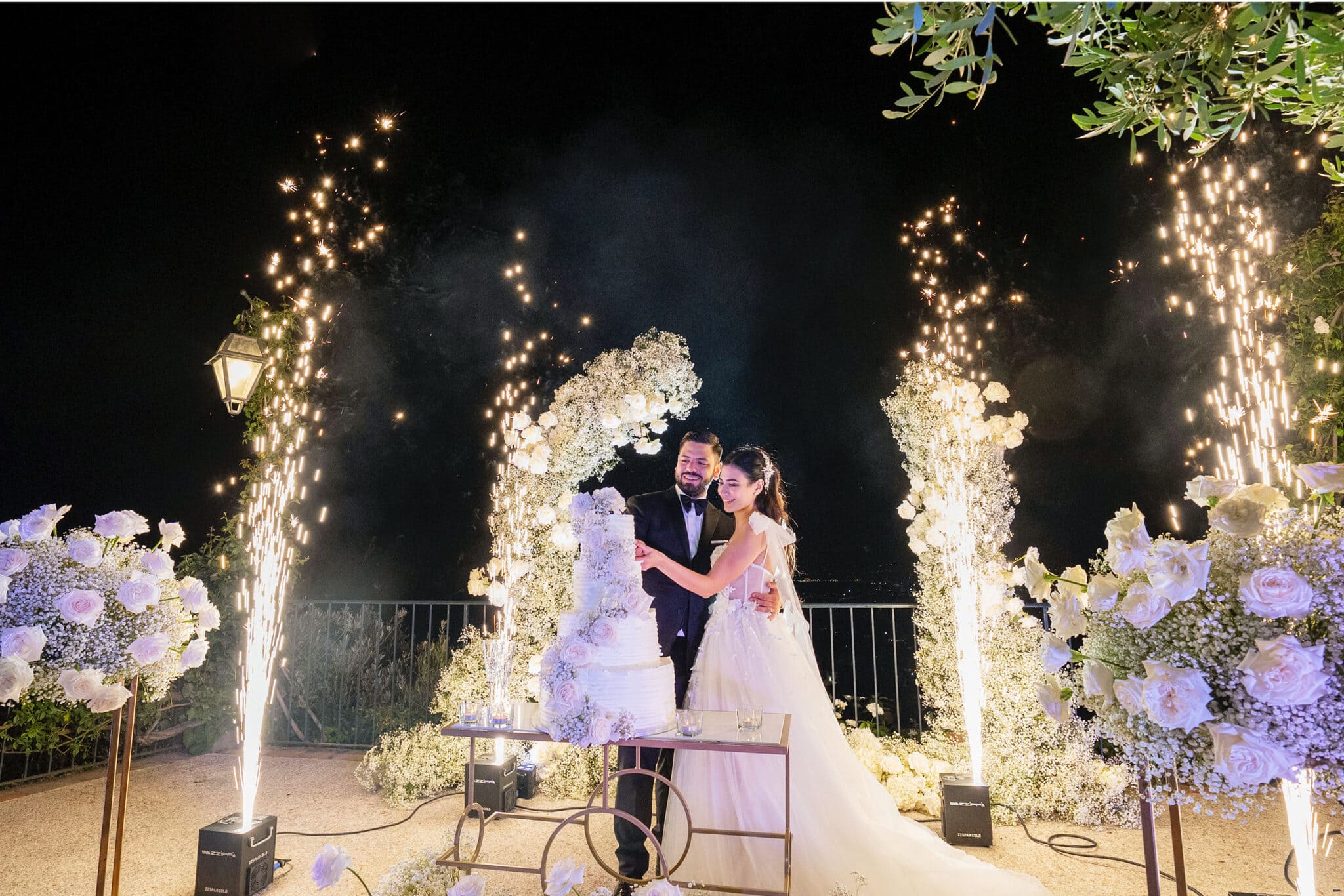 Foto di matrimonio di notte